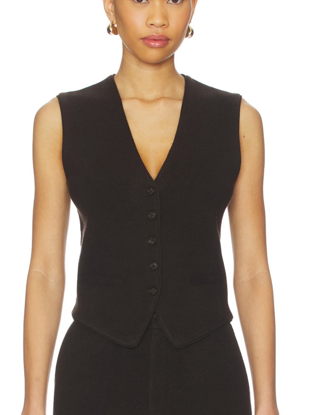 Guest in Residence Tailored Vest in Burnt Cocoa